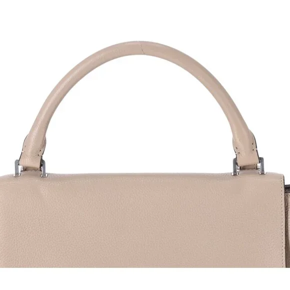 Celine Trapeze Convertible Satchel Crossbody Suede Leather Beige Silver Italy - Picture 3 of 13